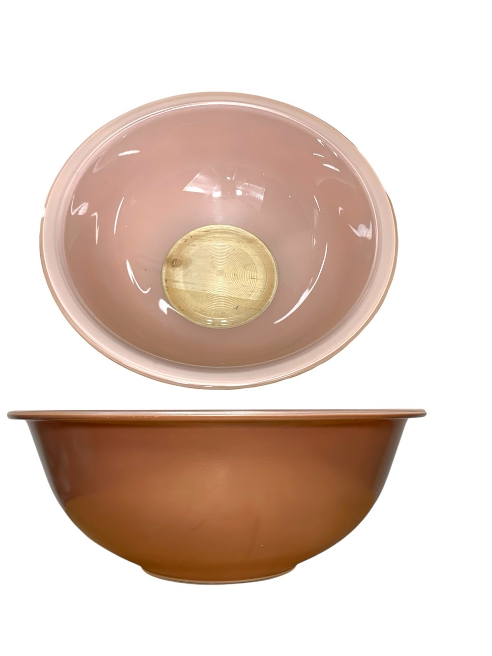 Vintage Pyrex Autumn 325 Mixing Bowl Clear Pink Terracotta 2.5 L Cottage Retro